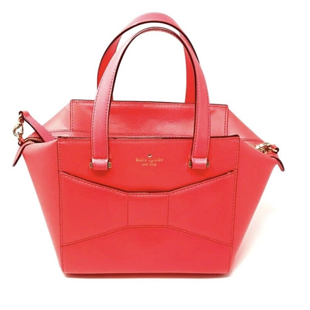 Kate Spade 2 Park Avenue Small Beau Bag Leather Satchel purse pink PLZ READ - Picture 2 of 16